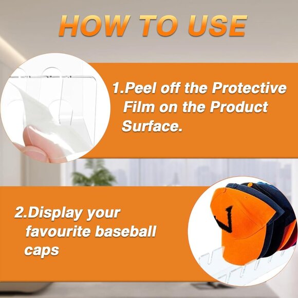 New Hat Organizer for Baseball Caps Display and Organizer - 2 Pack - Picture 5 of 8